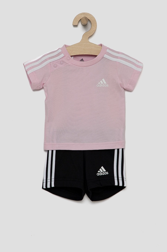 różowy adidas komplet bawełniany dziecięcy HF1906 Dziewczęcy