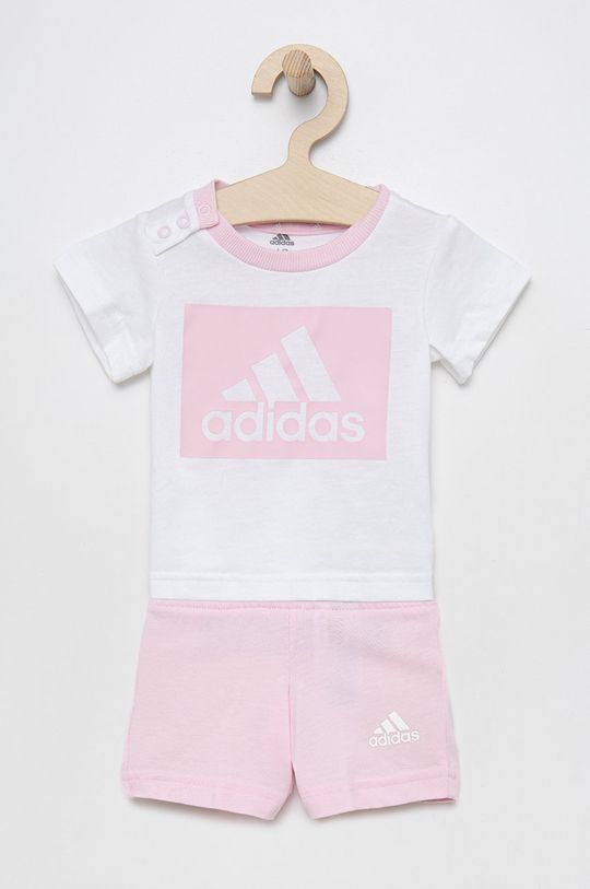 różowy adidas komplet bawełniany dziecięcy HF1915 Dziewczęcy