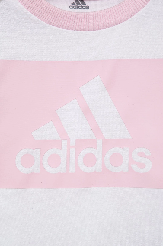 roza Pamučna dječja trenirka adidas