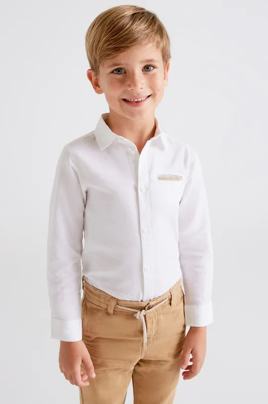 белый Детская рубашка Mayoral Для мальчиков