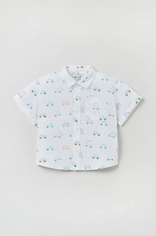 λευκό Παιδικό βαμβακερό πουκάμισο OVS Για αγόρια
