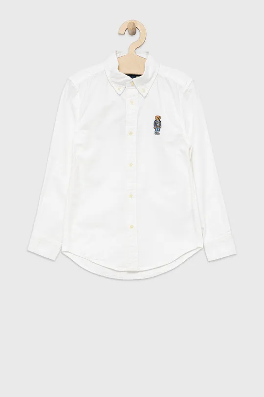 λευκό Παιδικό βαμβακερό πουκάμισο Polo Ralph Lauren Για αγόρια