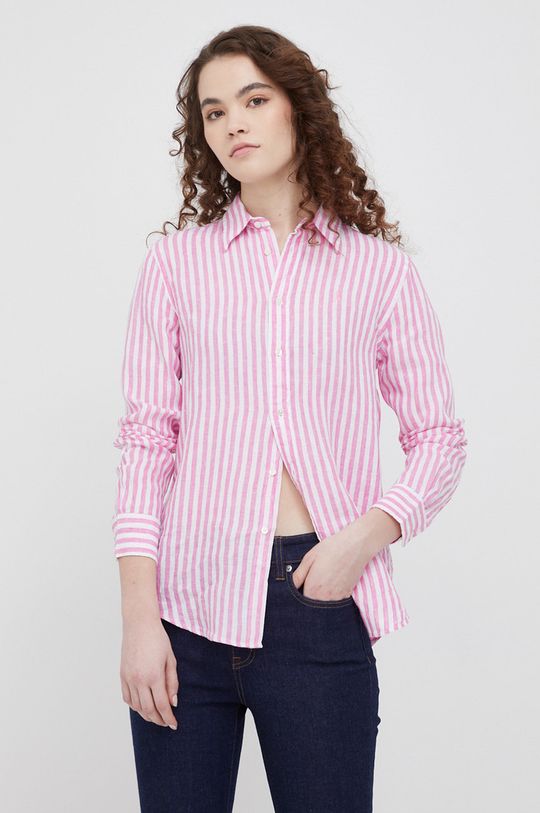 ružová Ľanová košeľa Polo Ralph Lauren Dámsky