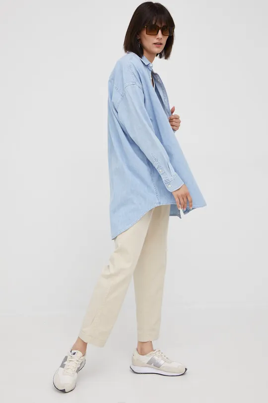 niebieski Polo Ralph Lauren koszula bawełniana 211855981001