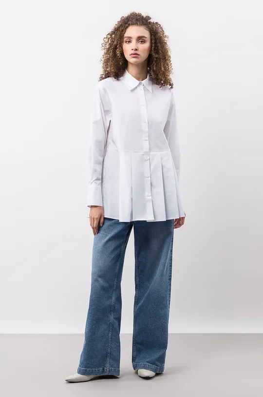 λευκό Βαμβακερό πουκάμισο Ivy Oak Γυναικεία