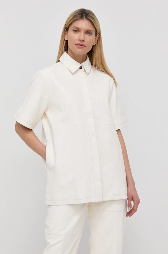 bianco Birgitte Herskind camicia in pelle Donna