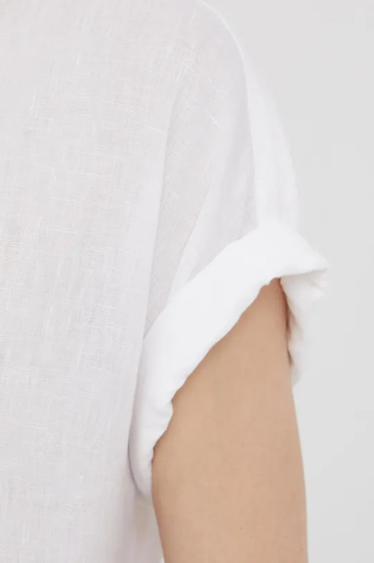 Сорочка з льону Lauren Ralph Lauren білий