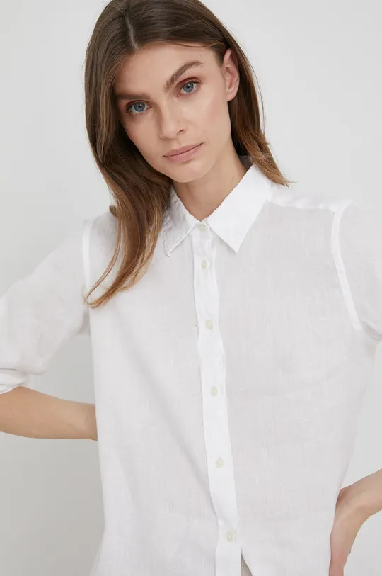 білий Сорочка з льону Lauren Ralph Lauren