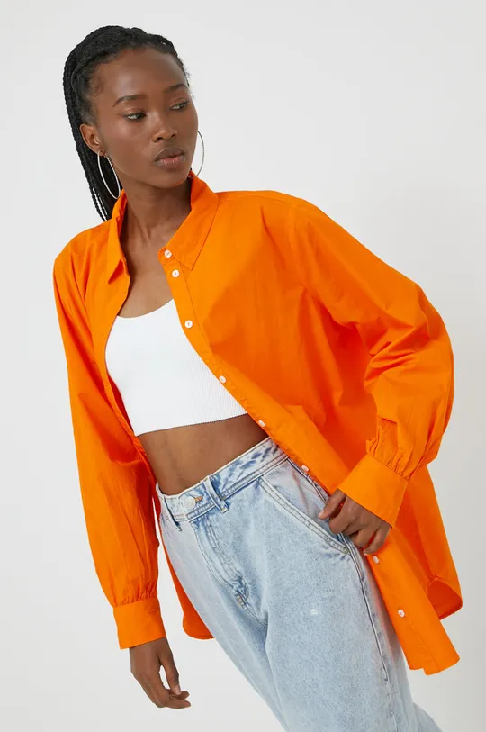 πορτοκαλί Βαμβακερό πουκάμισο Only Γυναικεία