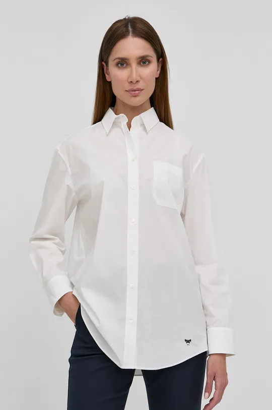 білий Бавовняна сорочка Weekend Max Mara Жіночий