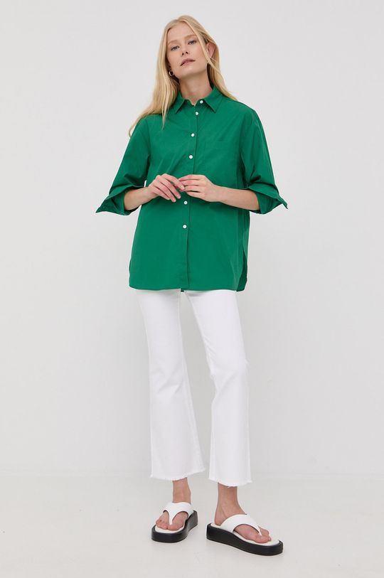 Bavlnená košeľa MAX&Co. zelená