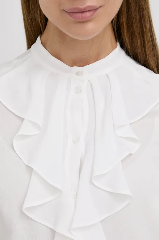 Košulja s primjesom svile MAX&Co. bijela
