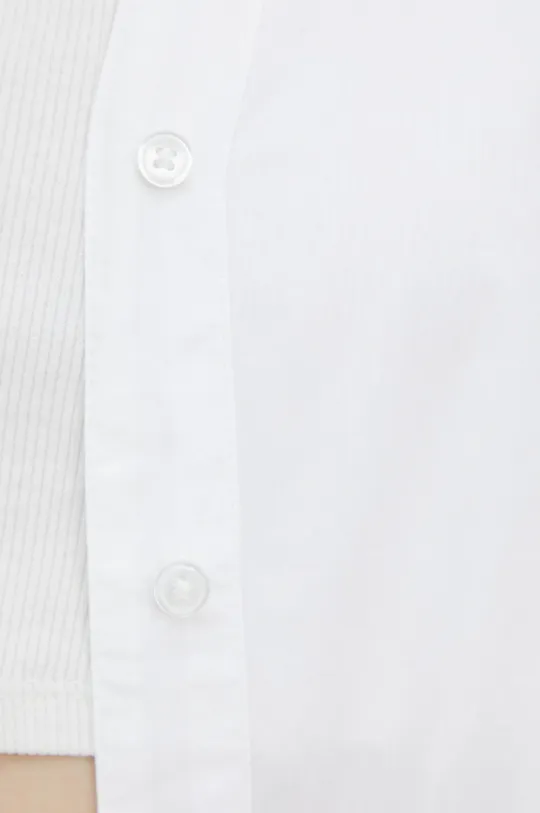 Βαμβακερό πουκάμισο Pieces λευκό