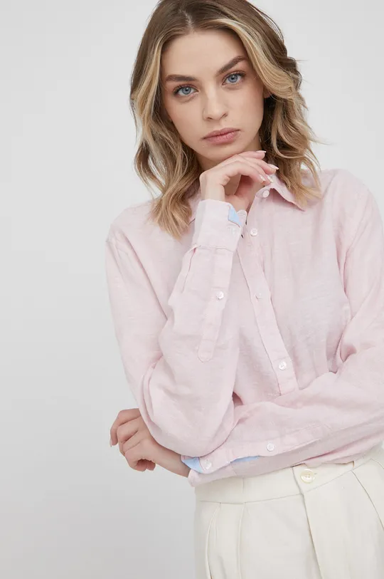 розовый Льняная рубашка Pepe Jeans Ingrid