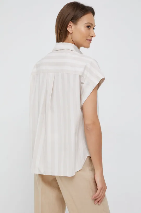 béžová Bavlnená košeľa Sisley