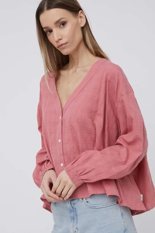 Wrangler koszula bawełniana różowy