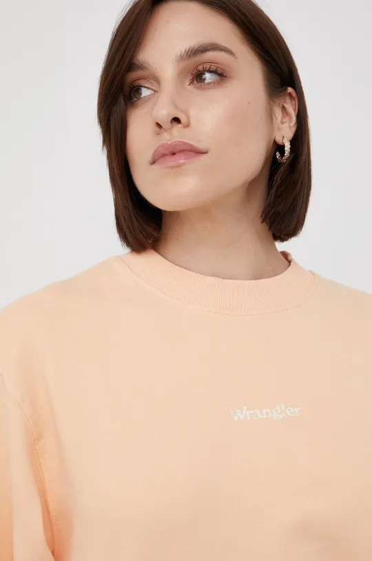 πορτοκαλί Βαμβακερή μπλούζα Wrangler