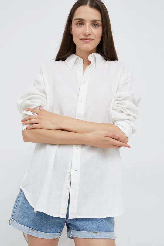 белый Льняная рубашка Polo Ralph Lauren