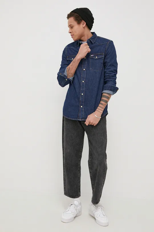 Tommy Jeans - Τζιν πουκάμισο  100% Βαμβάκι
