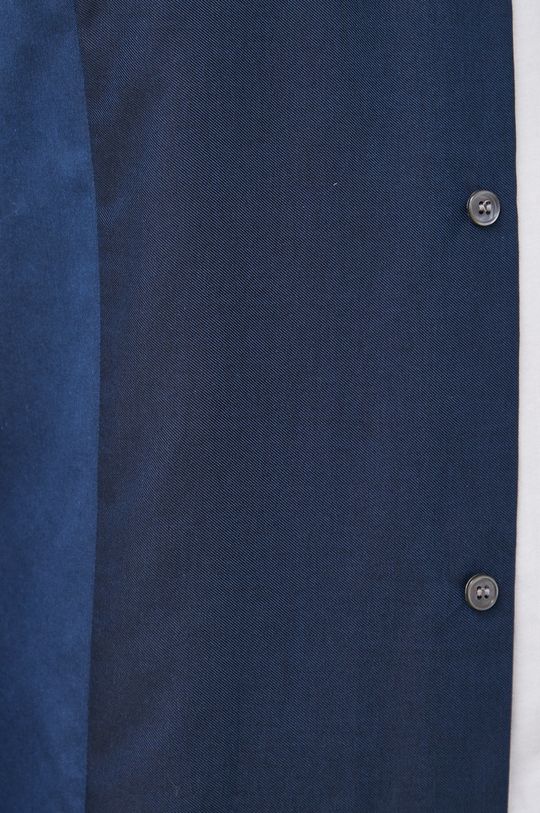 Bavlnená košeľa Emporio Armani tmavomodrá