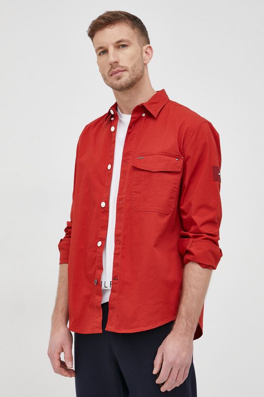czerwony Tommy Hilfiger koszula Męski