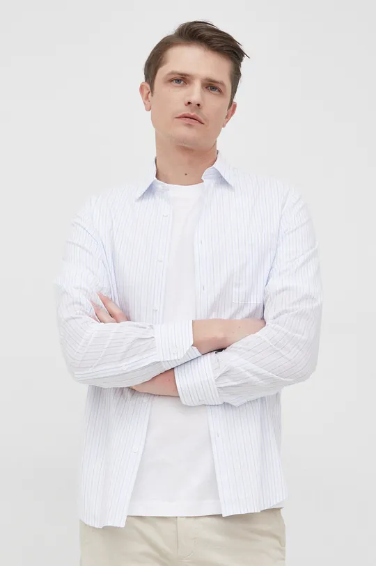 белый Хлопковая рубашка s.Oliver Мужской