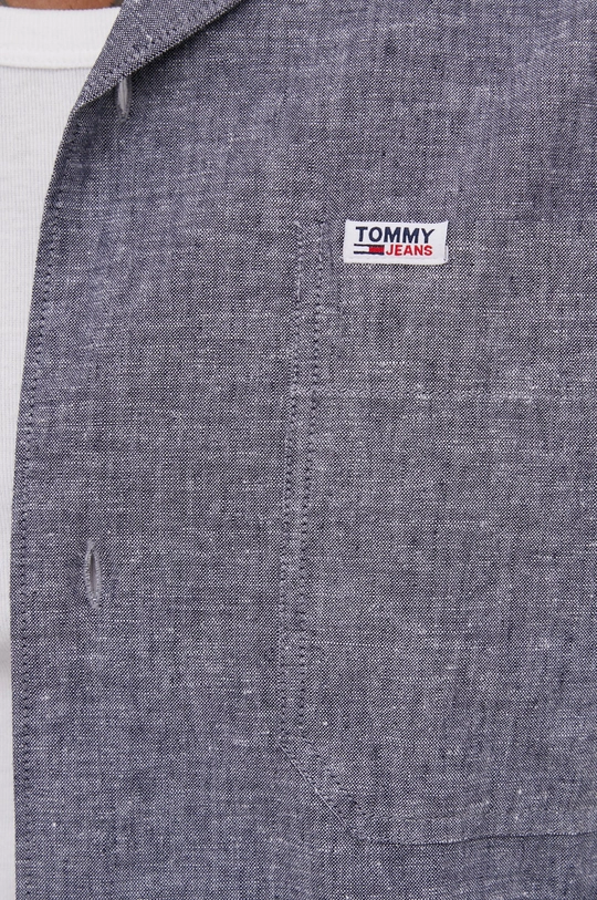 Tommy Jeans koszula z domieszką lnu DM0DM12976.PPYY szary