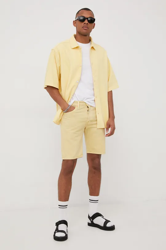 κίτρινο Τζιν πουκάμισο Levi's Ανδρικά
