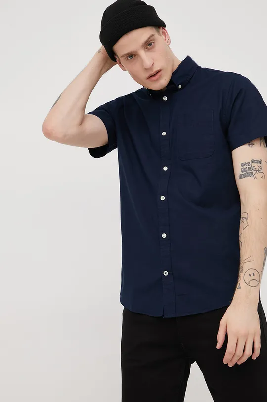σκούρο μπλε Βαμβακερό πουκάμισο Produkt by Jack & Jones Ανδρικά