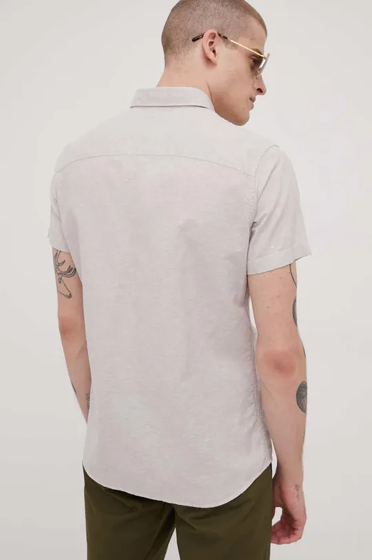 siva Košulja s dodatkom lana Produkt by Jack & Jones