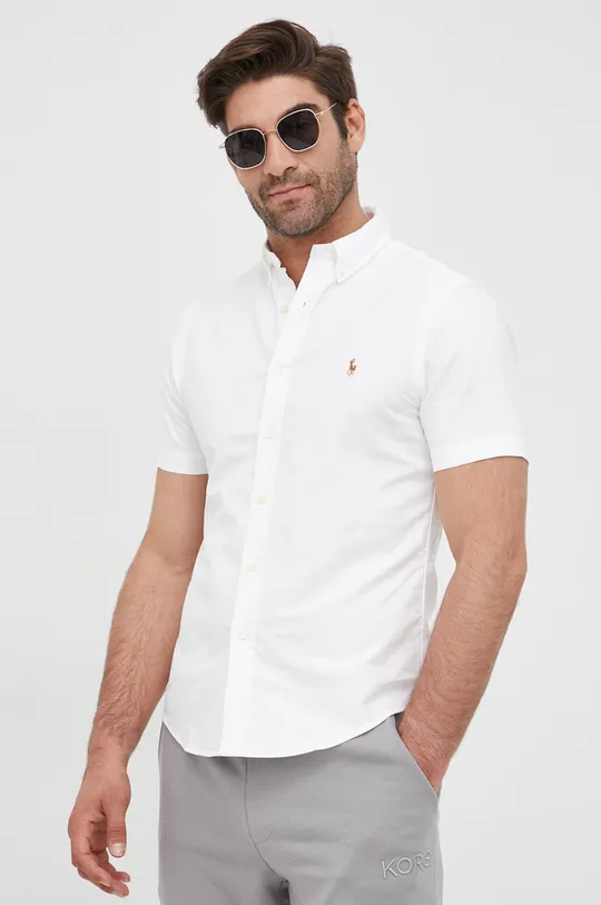 biały Polo Ralph Lauren koszula bawełniana 710787736003