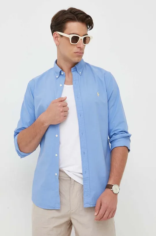 plava Pamučna košulja Polo Ralph Lauren
