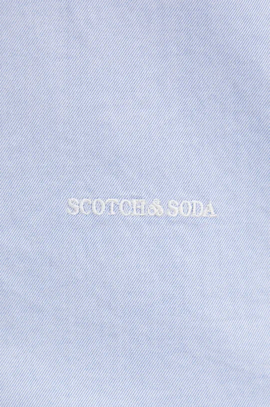 Βαμβακερό πουκάμισο Scotch & Soda μπλε