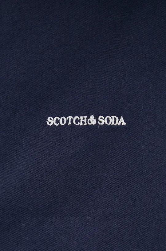 Bombažna srajca Scotch & Soda mornarsko modra