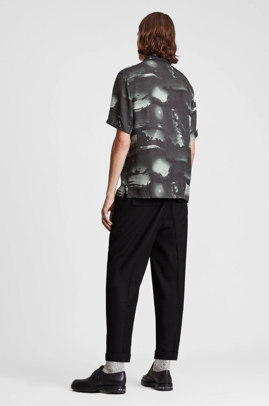 czarny AllSaints Koszula NIGHT SKY SS SHIRT