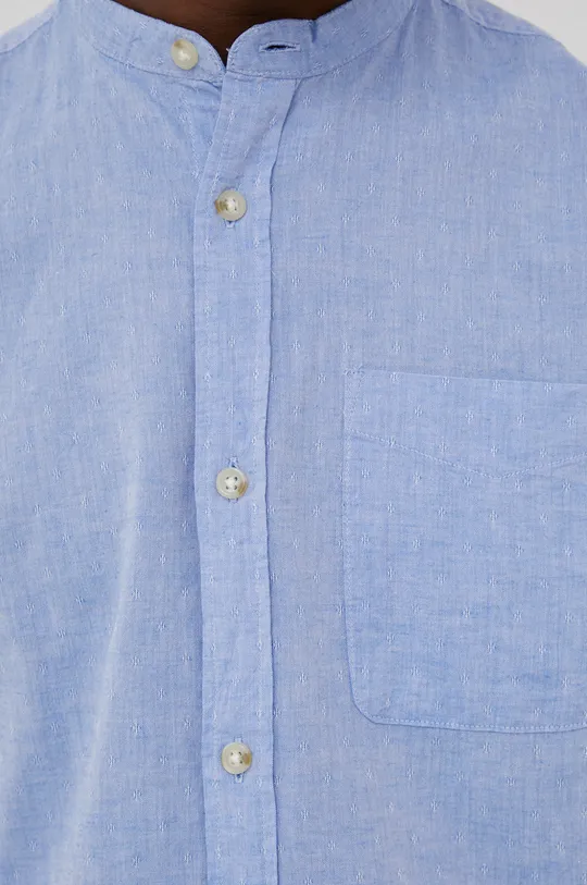 Рубашка с примесью льна Premium by Jack&Jones голубой