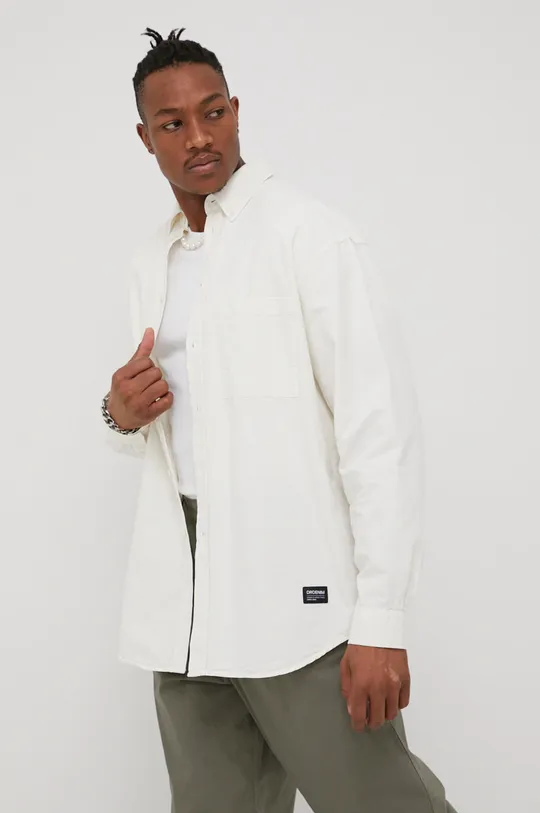 λευκό Βαμβακερό πουκάμισο Dr. Denim Ανδρικά
