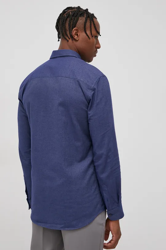 plava Košulja s dodatkom kašmira Bruuns Bazaar Cash Laurent