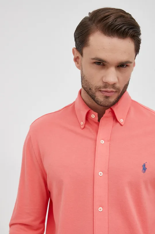 narančasta Pamučna košulja Polo Ralph Lauren Muški