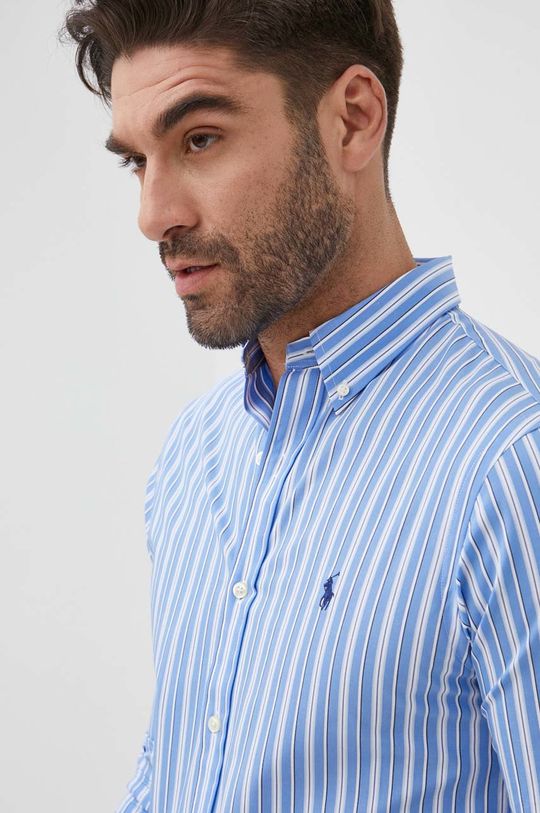 niebieski Polo Ralph Lauren koszula 710844540007 Męski