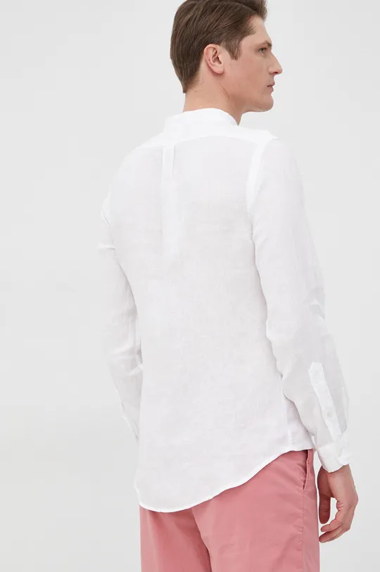 biały Polo Ralph Lauren koszula lniana 710801500001