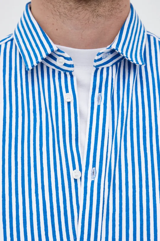 Бавовняна сорочка Sisley блакитний