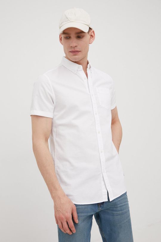 biały Superdry koszula bawełniana Męski