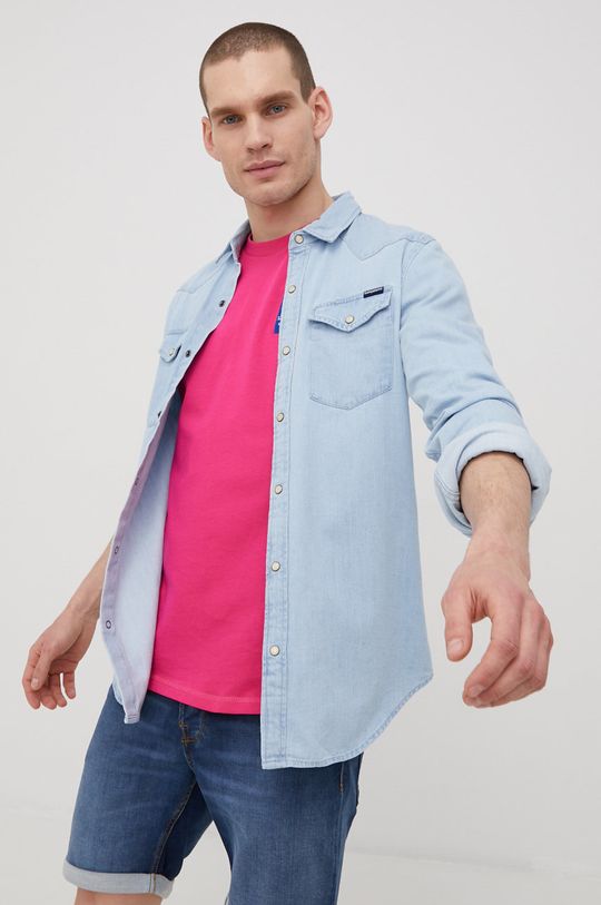 jasny niebieski Superdry koszula jeansowa Męski