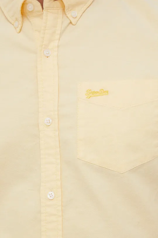 Bavlnená košeľa Superdry žltá