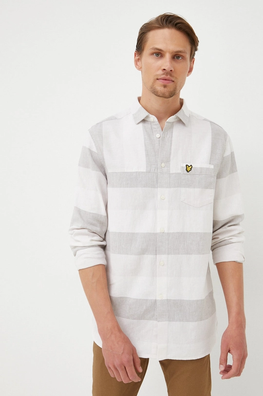 Lyle & Scott camicia di lino 55% Lino, 45% Cotone