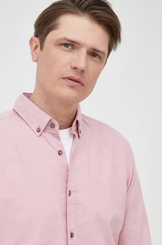ροζ Βαμβακερό πουκάμισο BOSS