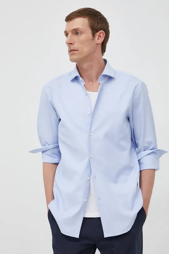 μπλε Βαμβακερό πουκάμισο HUGO Ανδρικά