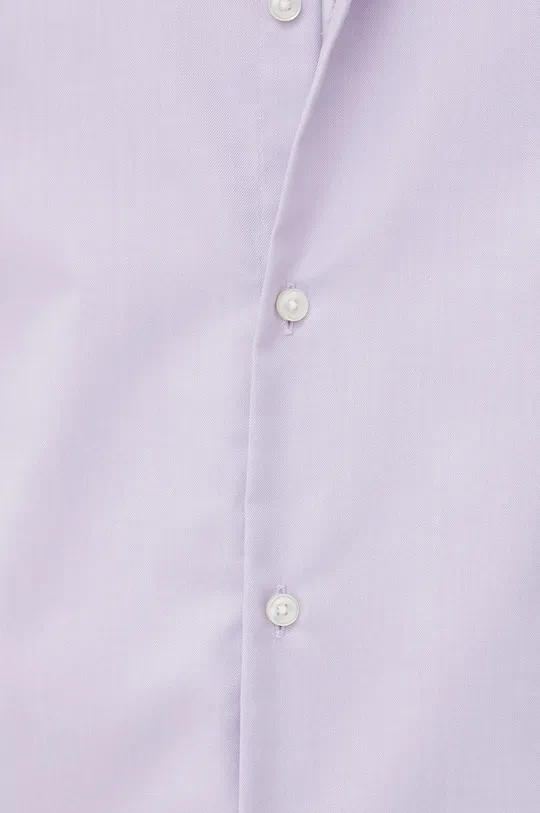 Хлопковая рубашка HUGO фиолетовой