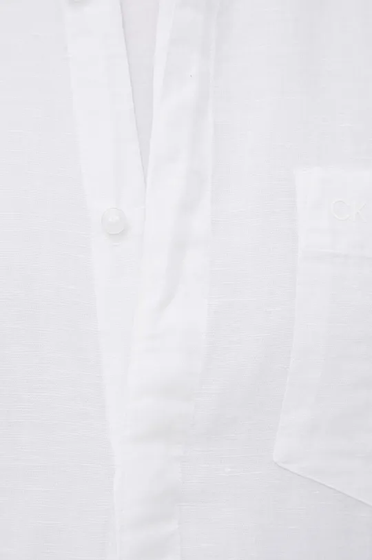 Ľanová košeľa Calvin Klein biela